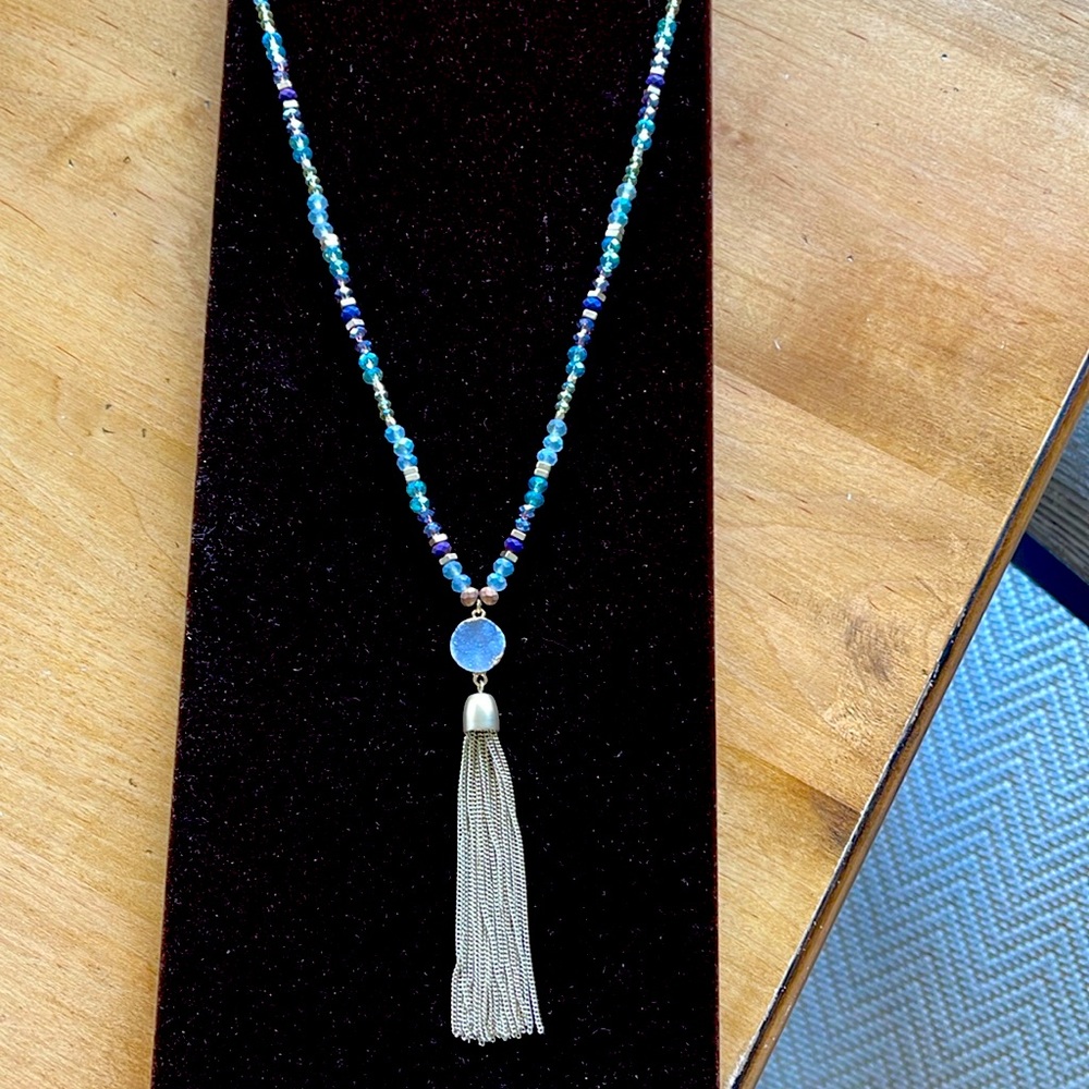 Druzy drop pendant listing